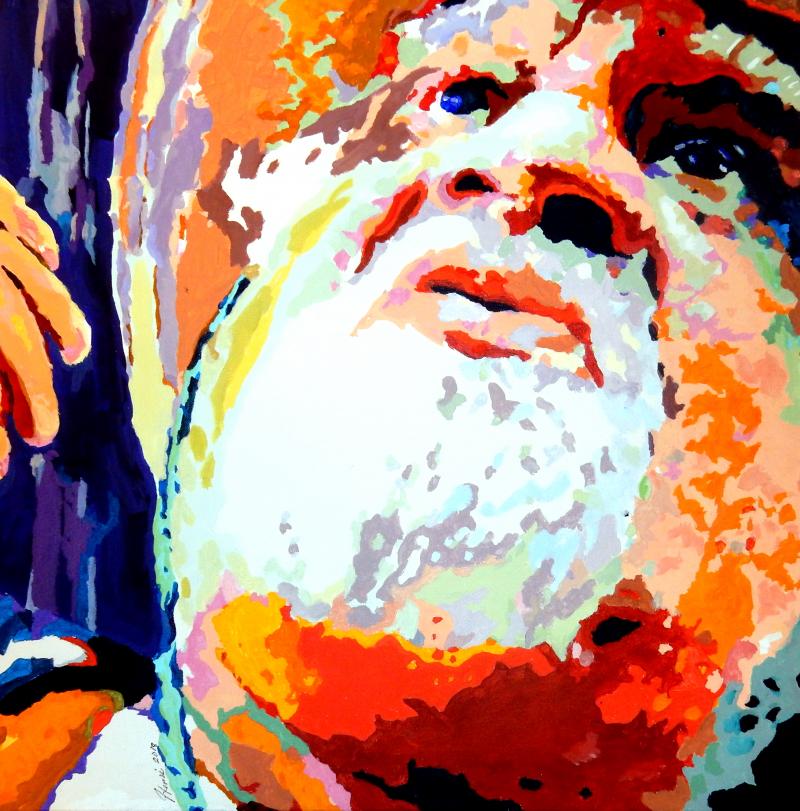 Everyone Else Has Spoken - acrylic 24X24 2018